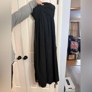 Bill levkoff Elegant Black Strapless Dress bridesmaid floor length, size 12